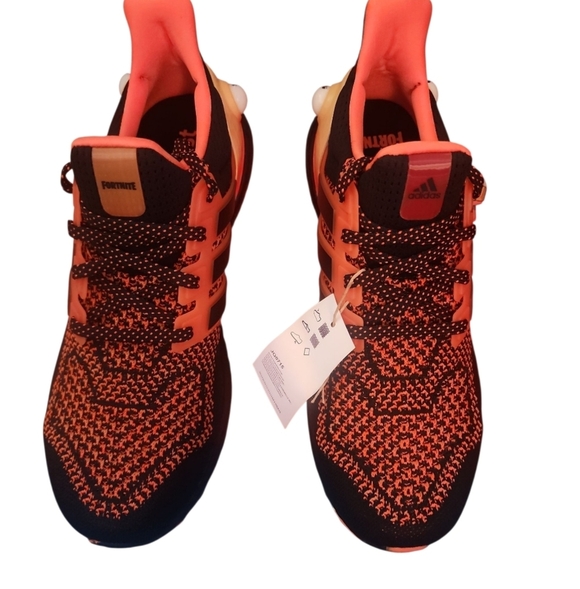 Unisex Adidas UltraBoost Black and Orange Fortnite  Sneakers. Size 10/11 main image 4